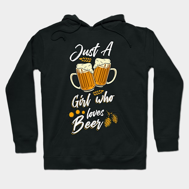 Girl Loves Beer Hoodie by Cooldruck